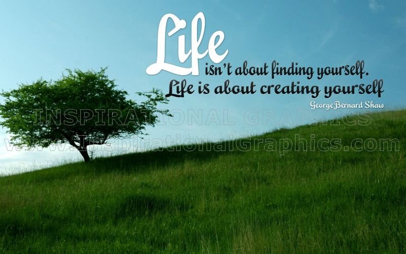 Creating Yourself by George Bernard Shaw Inspirational Quote Graphic [120-10359-2010-01]
