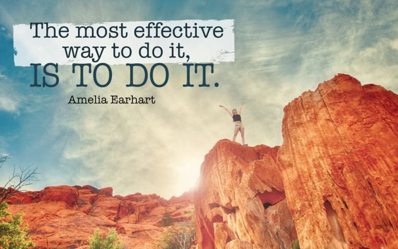 Most Effective Way To Do It by Amelia Earhart Inspirational Quote Graphic [1879-11645]