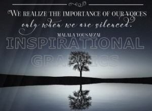 Importance Of Our Voices by Malala Yousafzai Inspirational Quote Graphic [1919-12005]