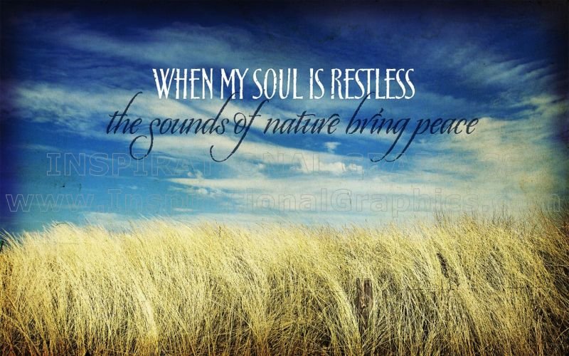 Soul Is Restless Positive Affirmation Inspirational Quote Graphic [1024-9905-2014-06]