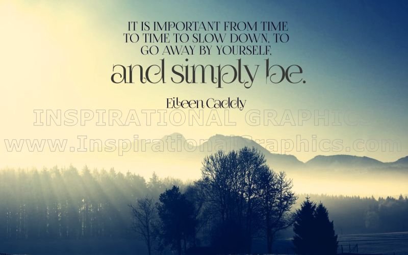 Simply Be by Eileen Caddy Inspirational Quote Graphic [1208-8731-2015-03]