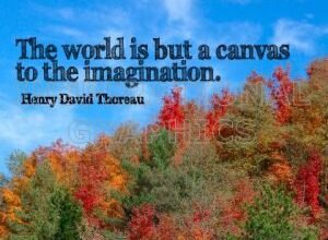 Canvas To The Imagination by Henry David Thoreau Inspirational Quote Graphic [148-9387-2010-02]