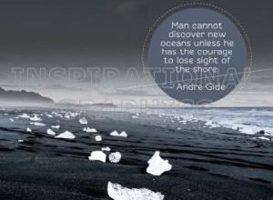 Discover New Oceans by Andre Gide Inspirational Quote Graphic [2358-13722-2019-08]