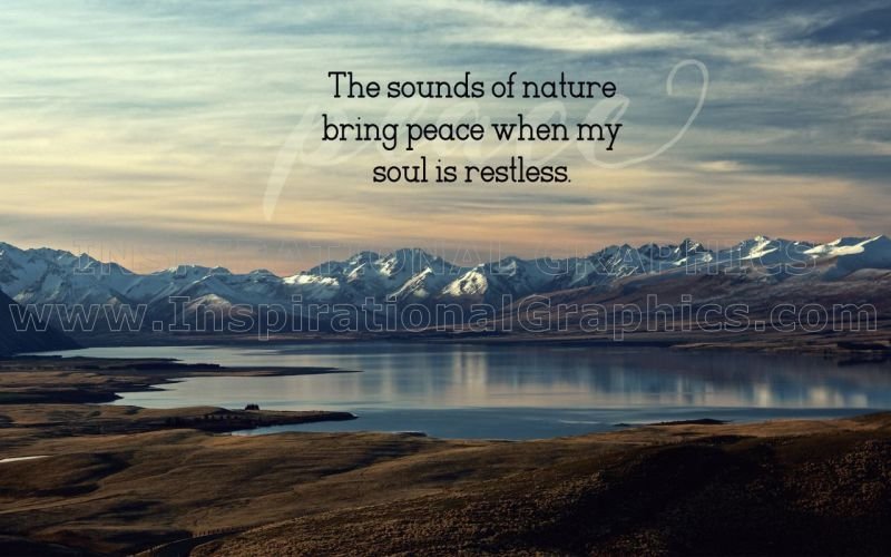 Sounds of Nature Positive Affirmation Inspirational Quote Graphic [3273-17871-2023-03]