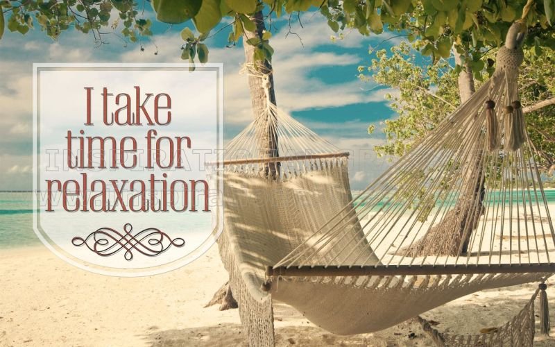 Time For Relaxation Positive Affirmation Inspirational Quote Graphic [936-2154-2014-02]