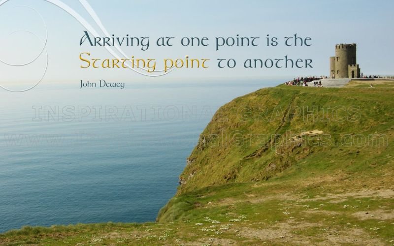 The Starting Point by John Dewey Inspirational Quote Graphic [001-11019-2009-07]