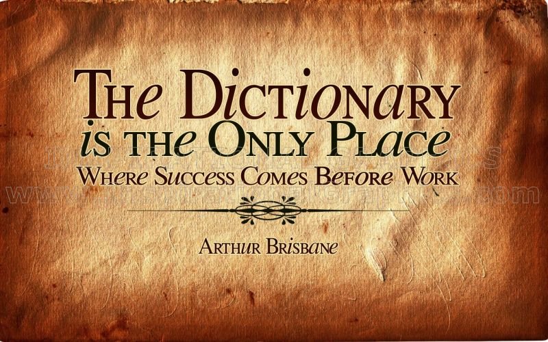 Success Comes Before Work by Arthur Brisbane Inspirational Quote Graphic [044-575-2009-09]