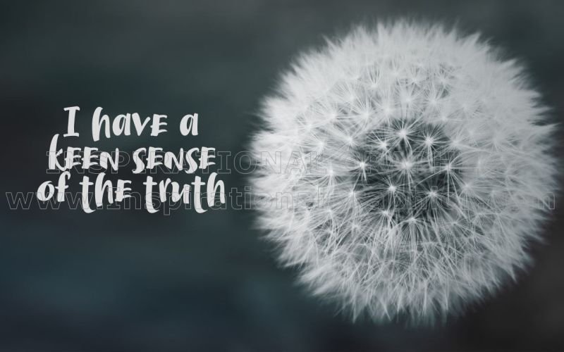 Keen Sense of the Truth Positive Affirmation Graphic [1655-6725-2017-02]