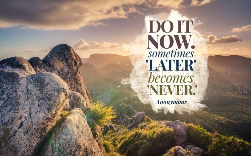 Do It Now by Author Unknown Printable Inspirational Quote Graphic [2676-15299-2020-12]