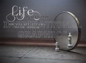 Life Is A Mirror by Ernest Holmes Printable Inspirational Quote Graphic [2809-15783-2021-06]